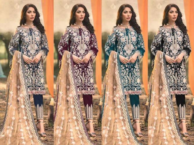 Kb Super Hit 521  Colors Latest Fancy Designer Festive Wear Heavy Faux Georgette Pakistani Salwar Suits Collection